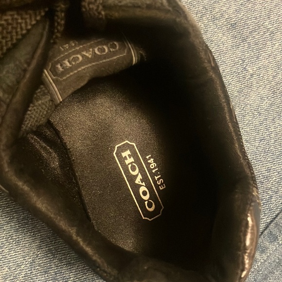 Coach Black Patterned Lace-Up Sneakers - Picture 4 of 4